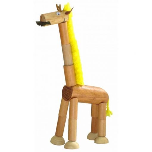 Boneco de Madeira Articulado Girafa Wandinha - Gamar