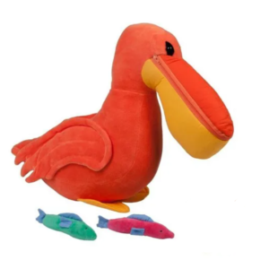 PELICANO COM 2 PEIXINHOS NO BICO