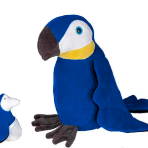 ARARA GRÁVIDA COM FILHOTE - VERMELHA / AZUL / CANINDÉ