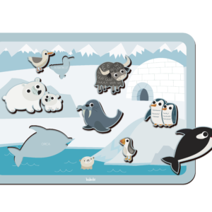 QUEBRA-CABEÇA DE ENCAIXE ANIMAIS DO GELO